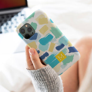 Messy Bright Watercolor Brush Strokes iPhone 15 Plus Case