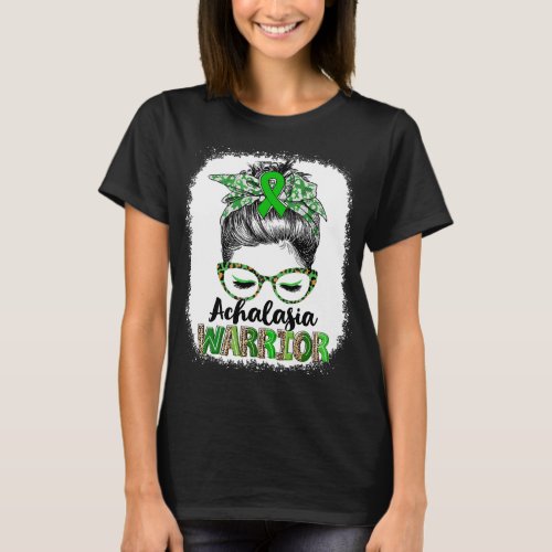 Messy Bun Achalasia Warrior T_Shirt