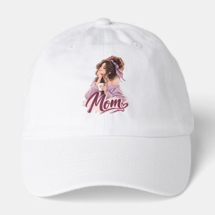 Messy Bun Coffee Mom — Cozy Mom Life Aesthetic Hat