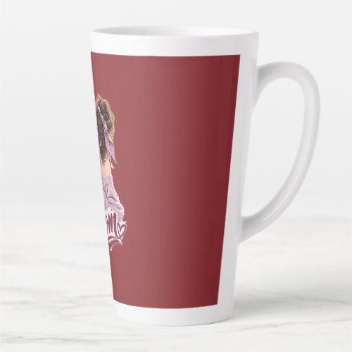Messy Bun Coffee Mom — Cozy Mom Life Aesthetic Latte Mug
