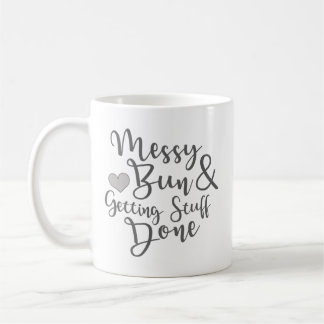 Messy bun coffee mug