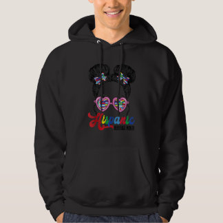 Messy Bun Hair Latinx Countries Flag Hispanic Heri Hoodie