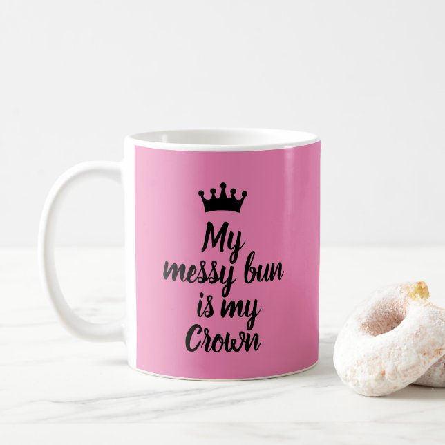 Messy Bun Life Coffee Mug (With Donut)