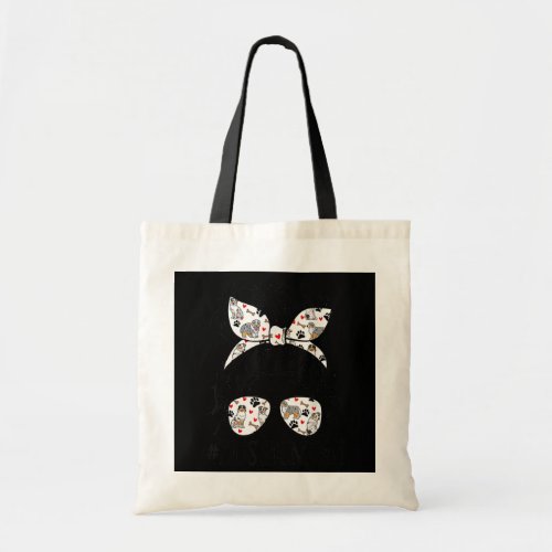 Messy Bun Mom Aussie Mom Glasses mothers day Dog Tote Bag