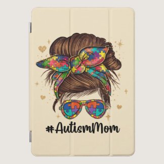 Messy Bun Proud Autism Mom iPad Pro Cover