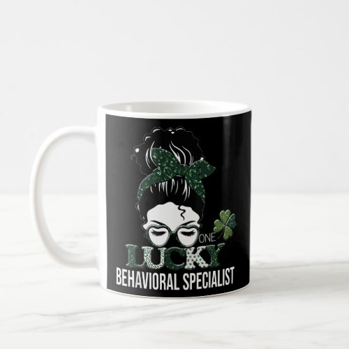 Messy Bun St Patricks Specialist Behavior Analyst  Coffee Mug