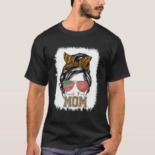 Messy Bun Track Field Mom Running Lover Runner Mot T-Shirt