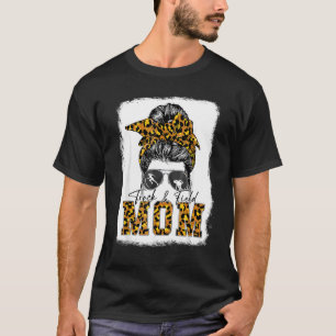 Messy Bun Track Field Mom Running Runner Mothers T-Shirt