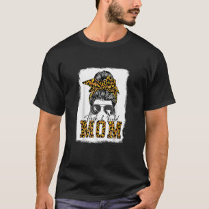 Messy Bun Track Field Mom Running  Runner Mothers  T-Shirt