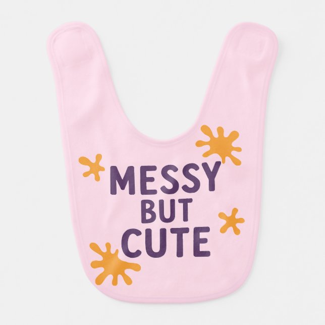 Messy but Cute Baby Bib (Front)