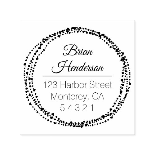 Messy Circles Create Your Own Return Address Self_inking Stamp