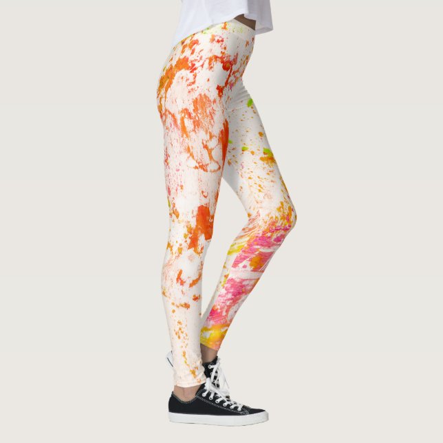 Messy Colored Powder Patterned Leggings  (Right)