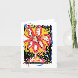 Messy Flower - "TY for never staying within..." Letterpress Thank You Card
