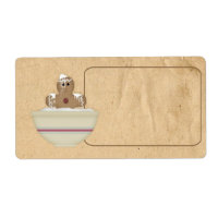 Messy Gingerbread Man Label