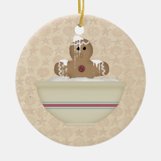 Messy Gingerbread Man Ornament (Front)