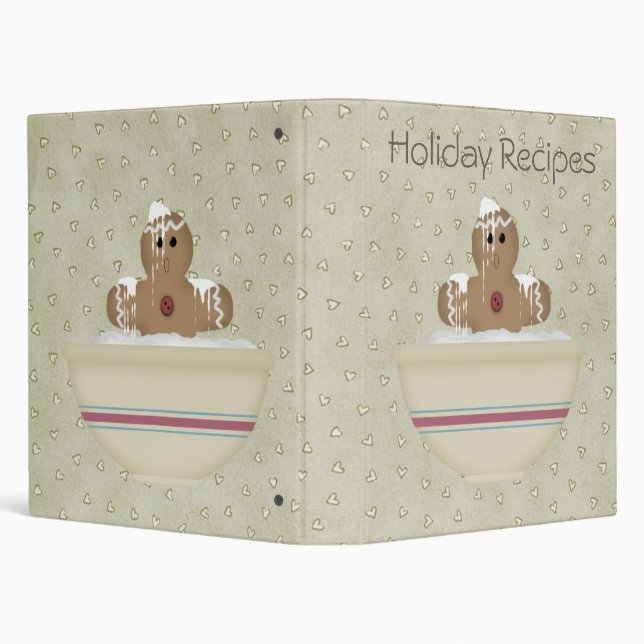 Messy Gingerbread Man Recipe Binder (Background)