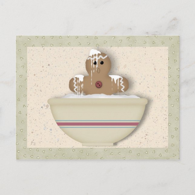 Messy Gingerbread Man Recipe Card (Front)
