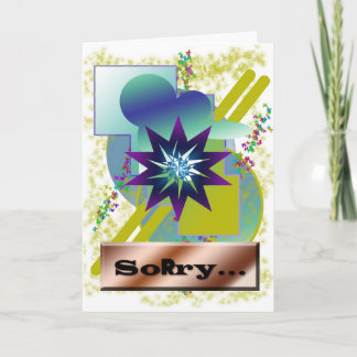 Messy graphic artist birthday greeting card. card