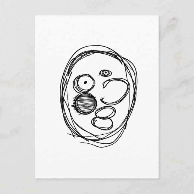 Messy guy postcard (Front)