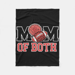 Messy Hair Flair Cheer Footll Cheerleading Mom Of  Fleece Blanket