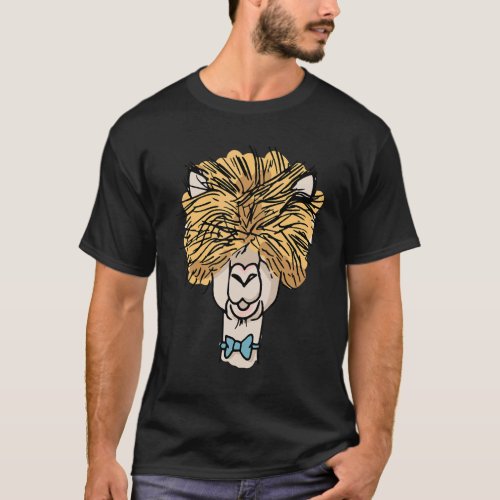 Messy Hair Llama Alpaca Boy  Girl  Kids T-Shirt