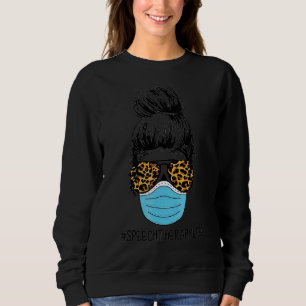Messy Hair Speech Therapy Life Wear Masks Sunglass Sweatshirt