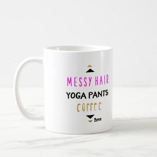 Messy Hair Yoga Pants Coffee Personalized Chic Coffee Mug