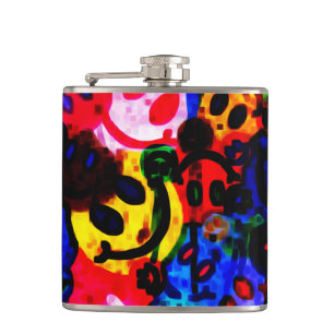 Messy Happy Faces Flask