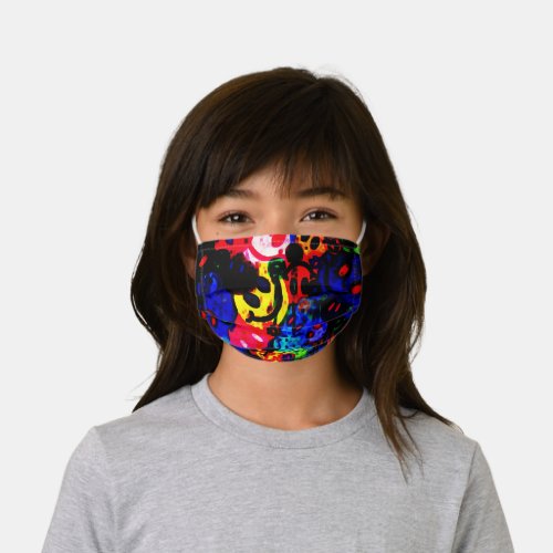 Messy Happy Faces Kids Cloth Face Mask