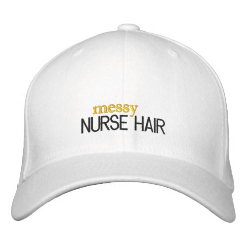 messy nurse hair trendy embroidered baseball cap