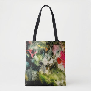 Messy Palette Cool Abstract Pattern Tote Bag