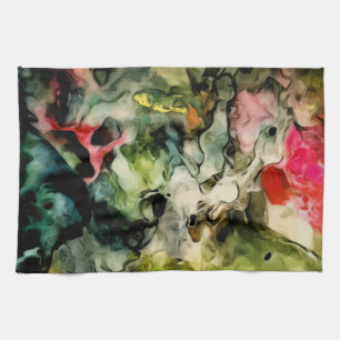 Messy Palette Cool Abstract Pattern Towel