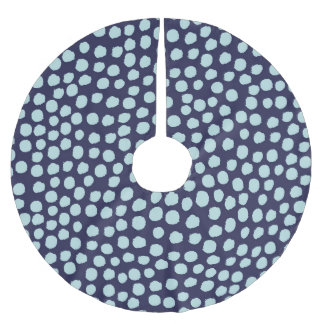 Messy polka dots, trendy ink pattern. brushed polyester tree skirt