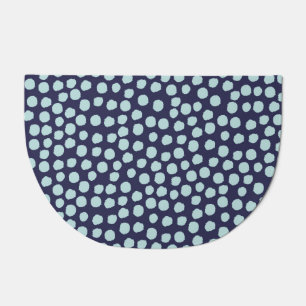 Messy polka dots, trendy ink pattern. doormat