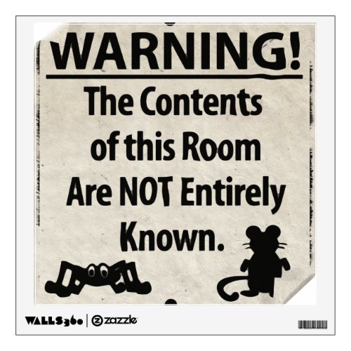Messy Room Warning Wall Sticker