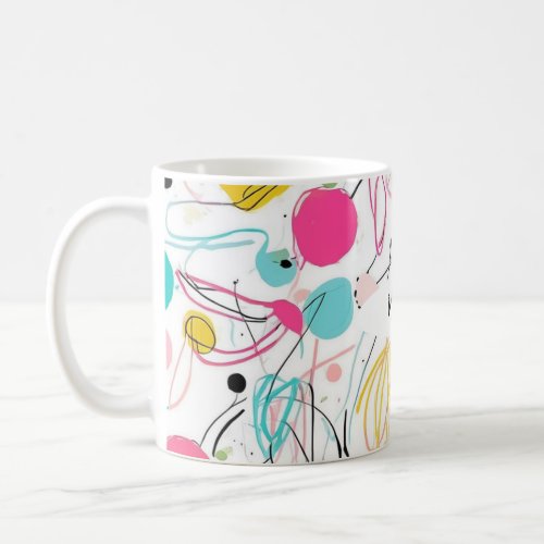 Messy Scribbles and Shapes Coffee Mug
