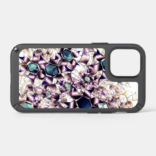 Messy virtual flower in gradient tones speck iPhone 12 mini case