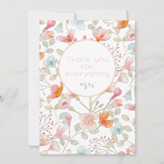 Messy Wildflowers Thank You Card