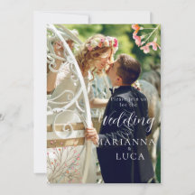 Messy Wildflowers Wedding Invitation