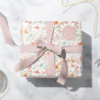 Messy Wildflowers Wrapping Paper Sheets