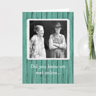 Met Online...Anniversary Card