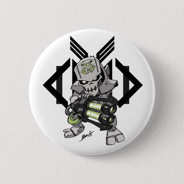 META Cyborg Badge Button (Front)