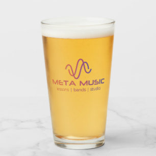 Meta Music Pint Glass