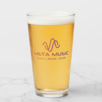 Meta Music Pint Glass