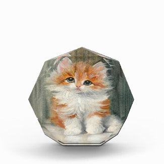 Meta Plückebaum Vintage Adorable Kitten Painting Photo Block