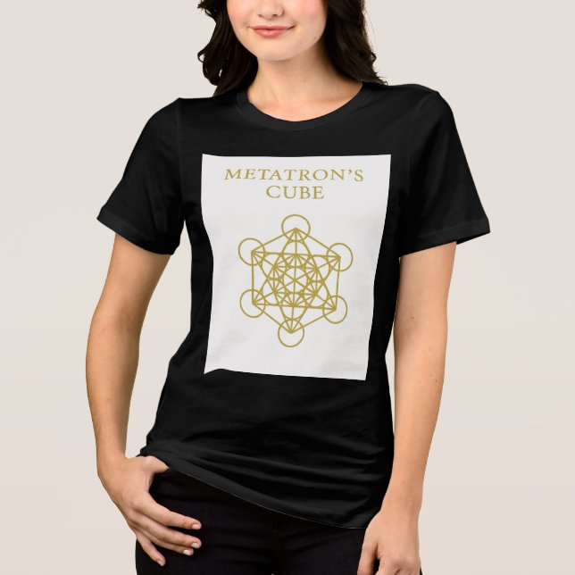 MetaBella+Canvas Tri-blend T-Shirt, White, Adult L Tri-Blend Shirt (Front)