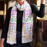 Metabolic scarf<br><div class="desc">Metabolic pathway designed in metro map design. Ideal for graduate students,  Ph.Ds. professors and biology students especially metabolic engineering,  biochemistry,  genetic engineering.</div>