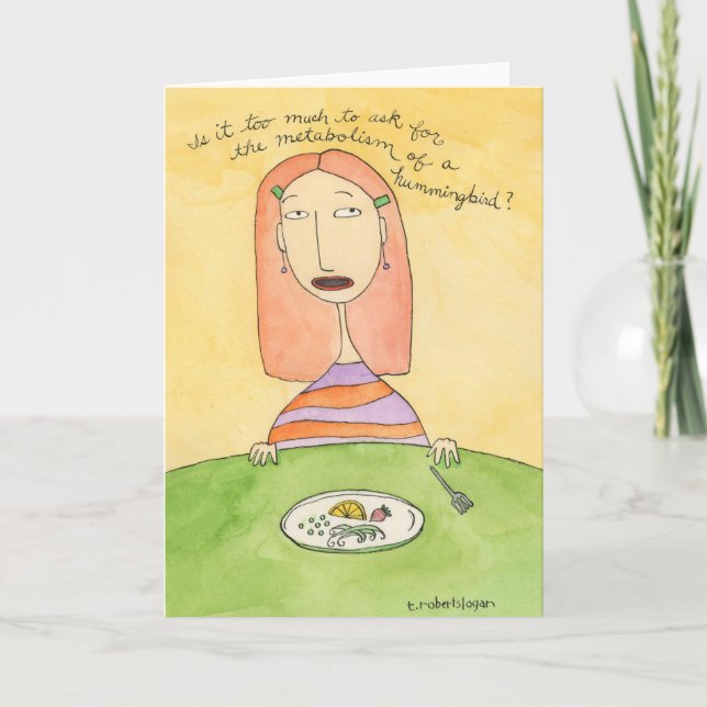 Metabolism of a Hummingbird Card (Front)
