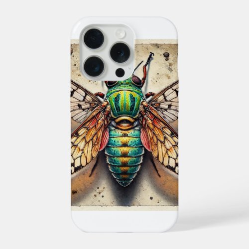 Metadriopea Insect 060724IREF107 _ Watercolor iPhone 15 Pro Case