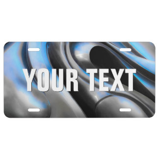 Metal Abstract Aluminum License Plate
